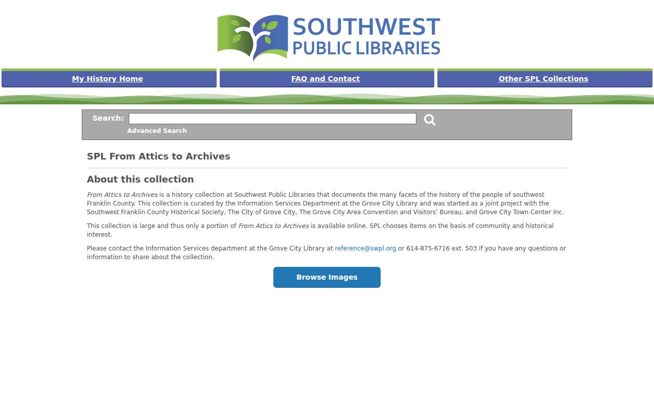 Grove City city directory research through the Southwest Franklin County digital collection