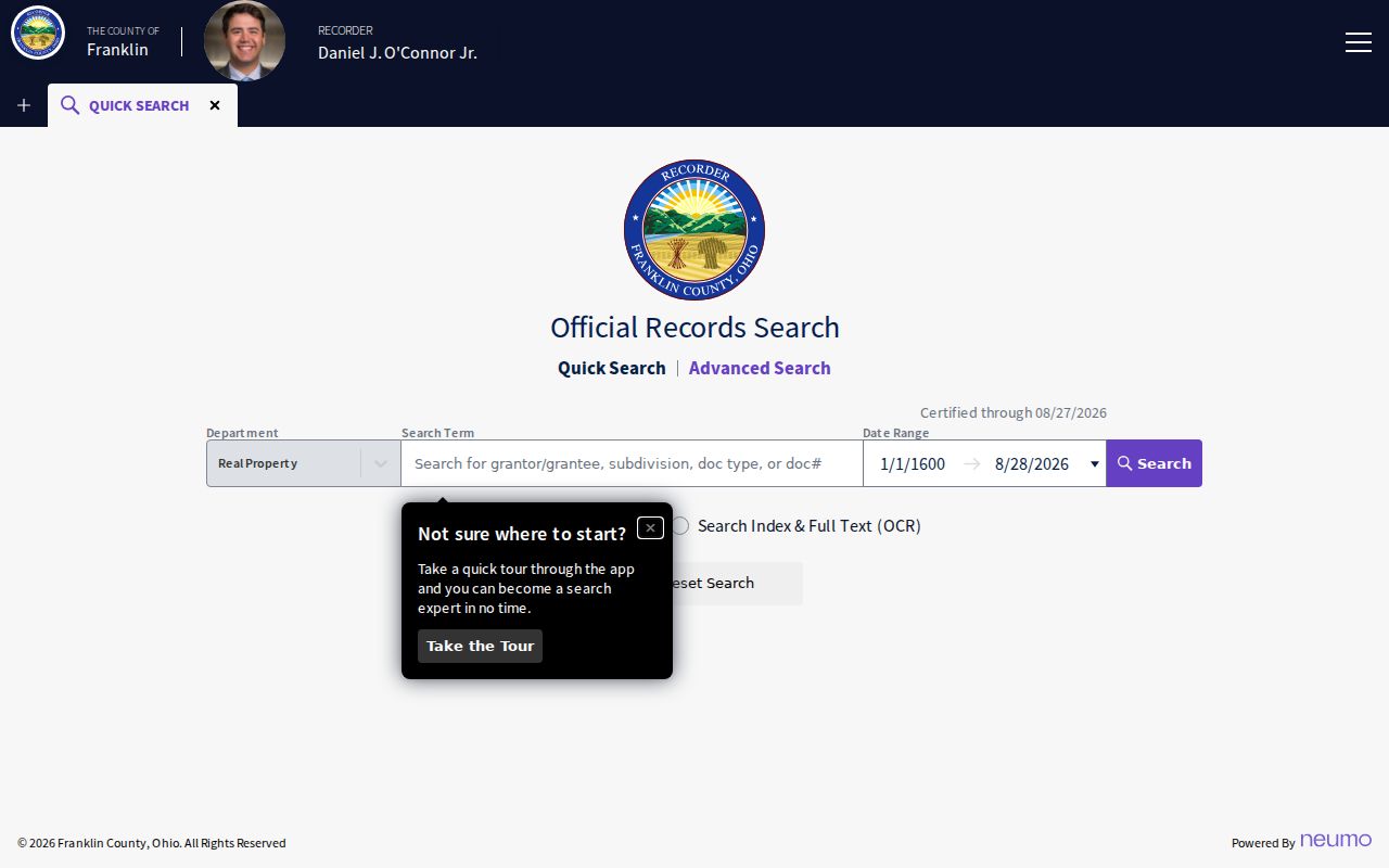 Grove City residents directory Franklin County Recorder official records search