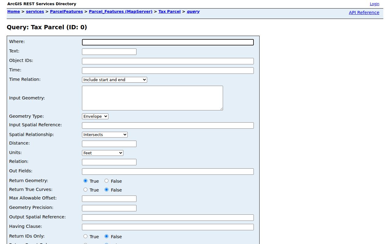 Grove City ZIP code directory parcel feature query in Franklin County GIS